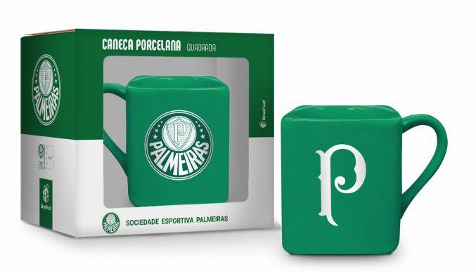 Imagem de Caneca Quadrada Porcelana 220ML Time Palmeiras