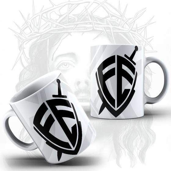 Imagem de Caneca Religiosa Fé Escudo Da Fé Deus Jesus - MEGA OFERTA!