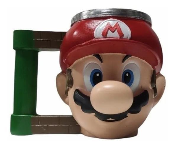 Imagem de Caneca Resina Super Mario Bros Copo 3D Choop Cerveja Inox