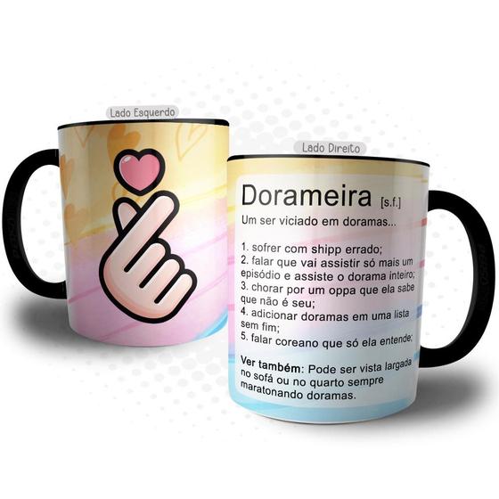 Imagem de Caneca Significado Dorameira - Xícara Dorama Coração Coreano