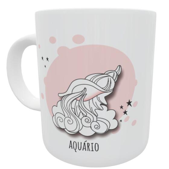 Imagem de Caneca signo aquário presente criativo astrologia horoscopo