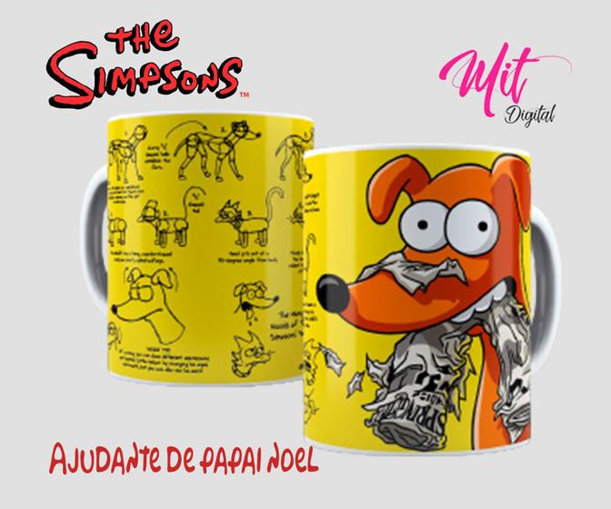 Imagem de caneca Simpsons Ajudante de Papai Noel