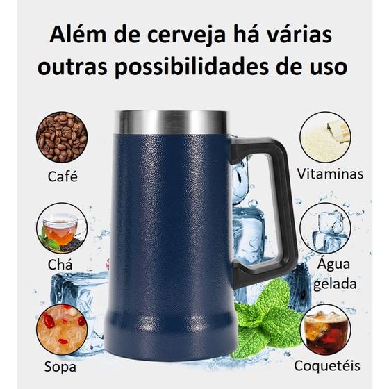 Caneca Stanley Térmica Inox 709ML Para Cerveja Café Chá Chopp a vacuo Camada Dupla Com Isolamento Menor preço em Caneca Stanley Térmica Inox 709ML Para Cerveja Café Chá Chopp a vacuo Camada Dupla Com Isolamento