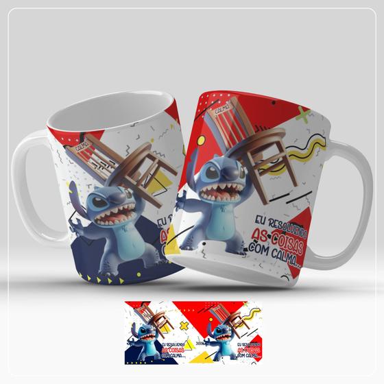Imagem de Caneca Stitch Resolvendo as Coisas com Calma