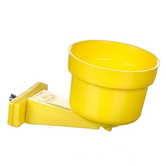 Imagem de Caneca Strong Comedouro Com Suporte para Calopsita Agapornis Canário 300ml Amarelo - Gaiola Viveiro