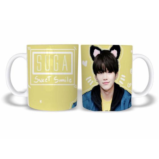 Imagem de Caneca Suga Membro Bts Kpop de Plástico Rígido