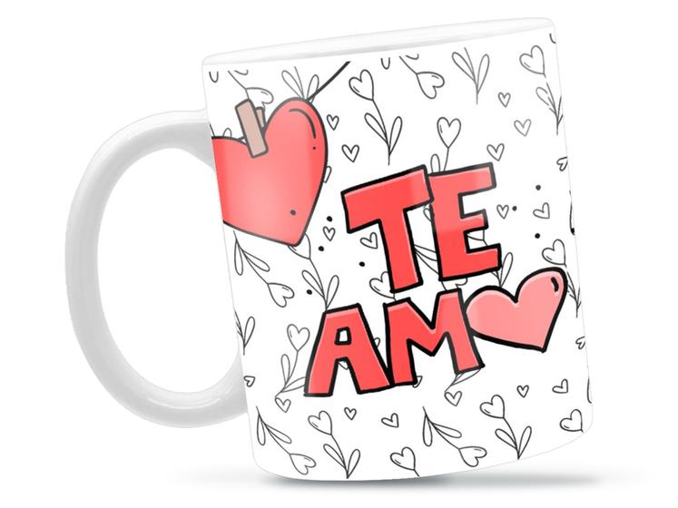 Imagem de Caneca Te Amo Pra Sempre Divertida Porcelana Xícara 325ml + Caixa Presente