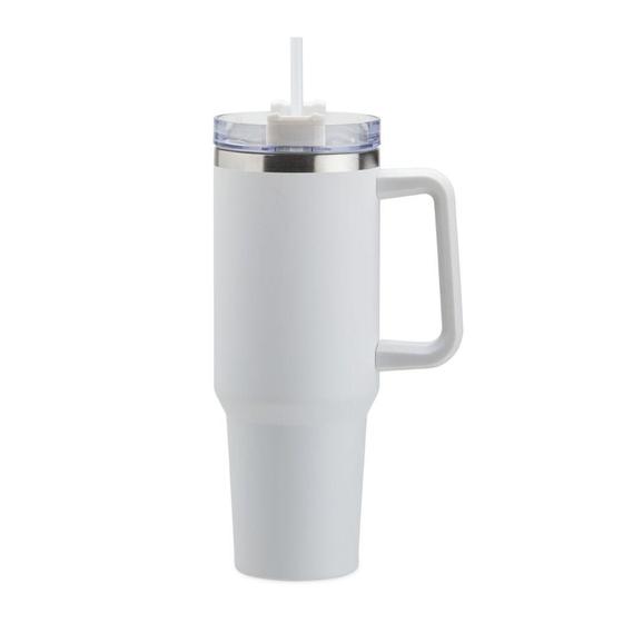 Imagem de Caneca Térmica 1,2L com Canudo e Tampa Branco - NOVOHUB