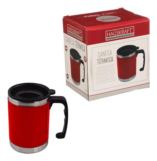 Imagem de Caneca Térmica 400ml Chá Café Aço Inox Com Tampa