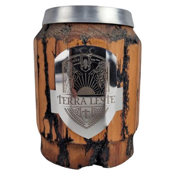 Imagem de Caneca Térmica Artesanal Tipo Bárril Terra Leste 450Ml