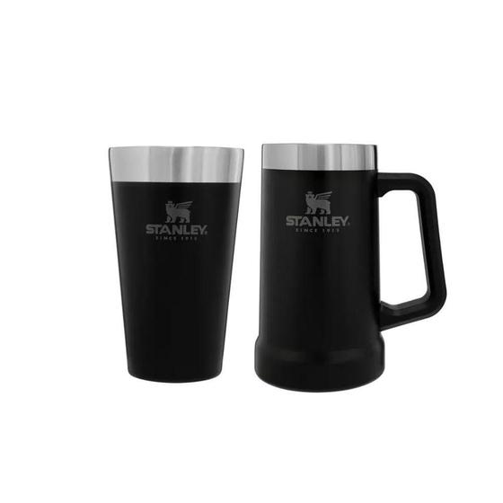 Imagem de Caneca Termica Black Matte 750ml + Copo Termico Black Matte 473ml - STANLEY