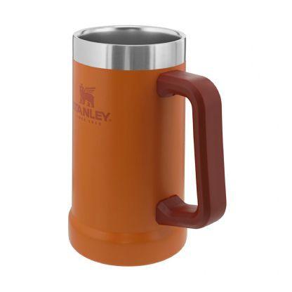 Caneca térmica com alça signal orange 710ml - stanley Menor preço em Caneca térmica com alça signal orange 710ml - stanley