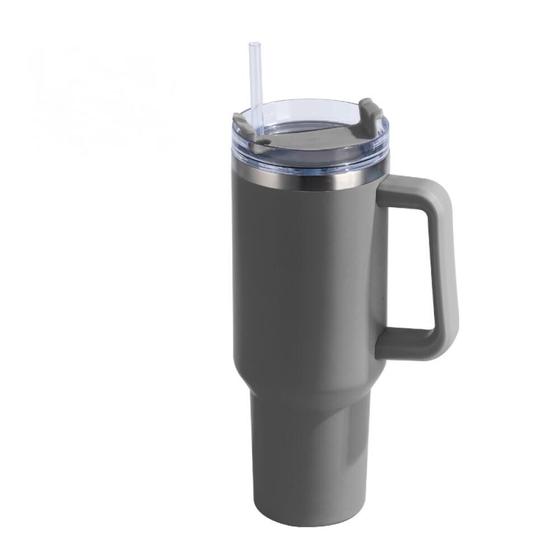 Imagem de Caneca térmica Copo de aço inoxidável com tampa de palha 1.2L