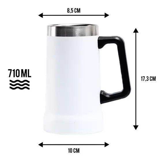 Caneca Térmica Inox Camada Dupla Chopp Cerveja Quente Frio - Weeze 710 ML Menor preço em Caneca Térmica Inox Camada Dupla Chopp Cerveja Quente Frio - Weeze 710 ML