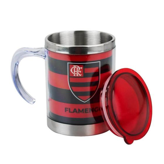 Imagem de Caneca Térmica Inox Com Tampa 450Ml - Flamengo