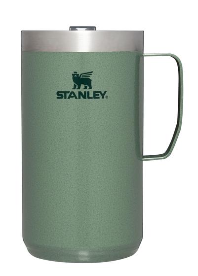 Imagem de Caneca Térmica Stanley Camp Stay Hot 24oz - Aço Inoxidável Verde Hammertone