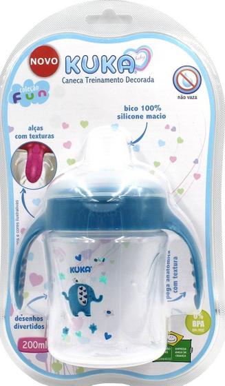 Imagem de Caneca Treinamento Decorada Fun Azul 200ml - Kuka