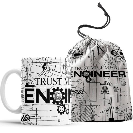 Imagem de Caneca Trust Me I'm An Engineer com saquinho