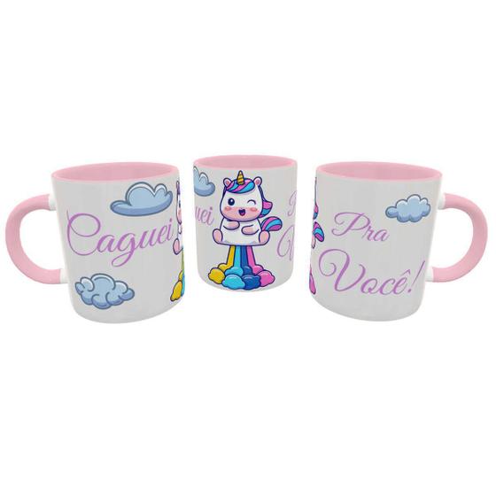 Imagem de Caneca Unicórnio Malcriado Caguei pra Você Presente Geek