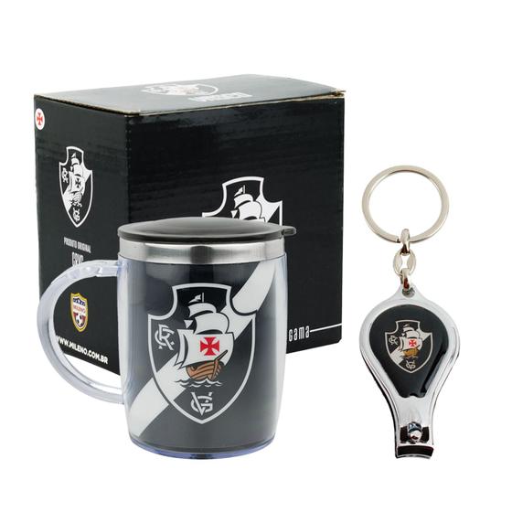 Imagem de Caneca Vasco Térmica Com Tampa 450ml + Chaveiro Cortador