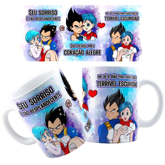 Imagem de Caneca Vegeta E Bulma Seu Sorriso É Tão Resplandecente