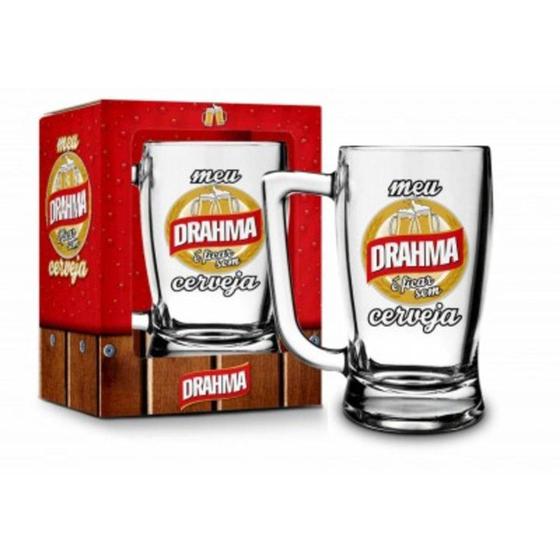 Imagem de Caneca Vidro 340 Taberna - Brahma (Drahma) - Brasfoot presentes