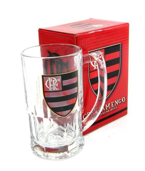 Imagem de Caneca Vidro 340ml FLAMENGO RJ - AllMix