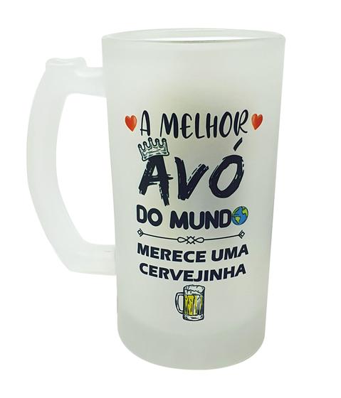 Imagem de Caneca Vidro A Melhor Avó do Mundo Merece uma Cervejinha