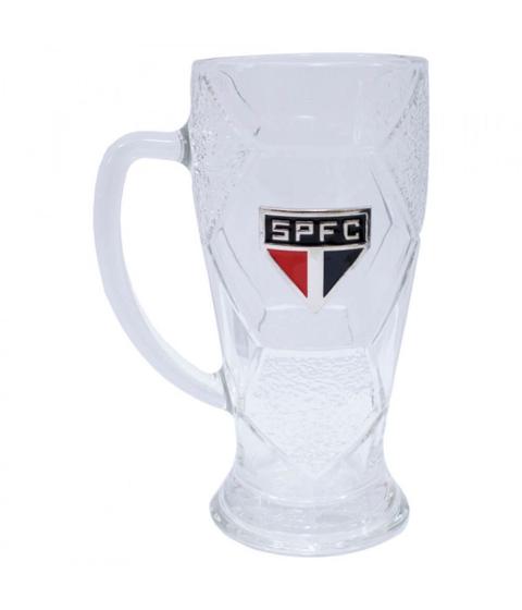 Imagem de Caneca Vidro Bola Futebol 630ml Tricolor São Paulo