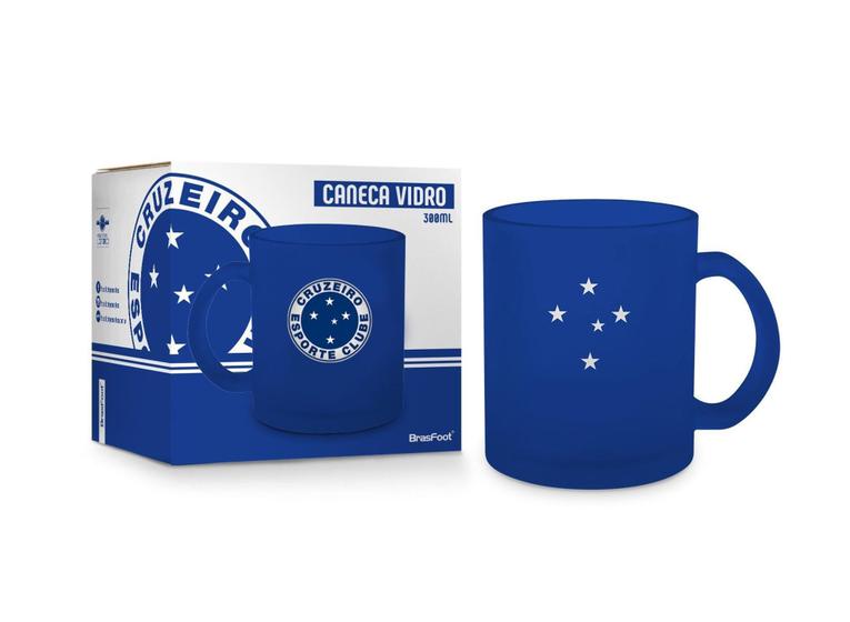 Imagem de Caneca vidro diamond - cruzeiro - Brasfoot