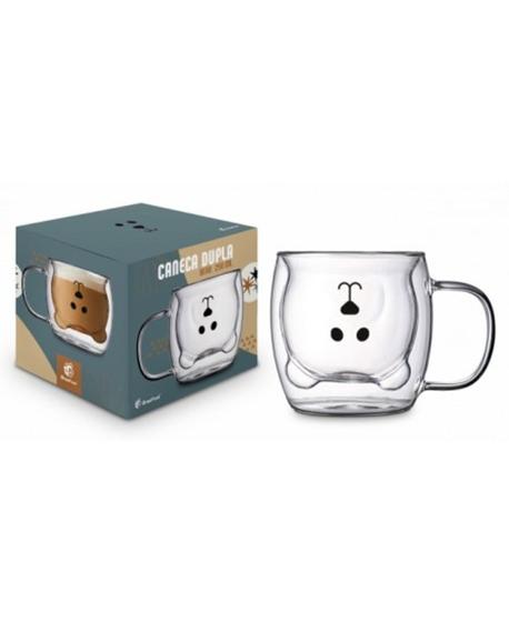 Imagem de Caneca vidro dupla - urso bear 250ml