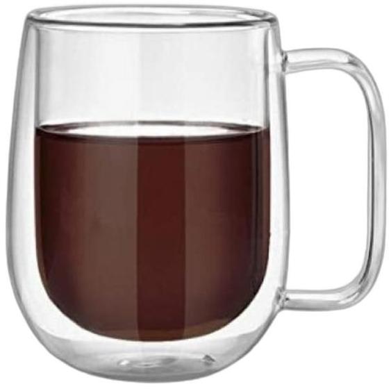 Imagem de Caneca Vidro Duplo Xícara Parede Dupla Café Chá 260Ml