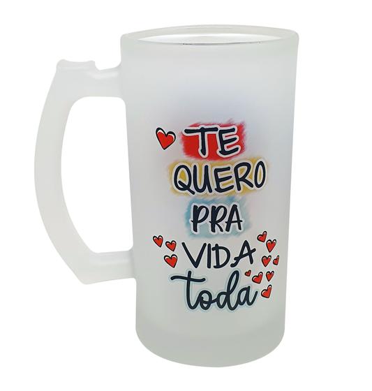 Imagem de Caneca Vidro Namorados e Casados Te Quero pra Vida Toda