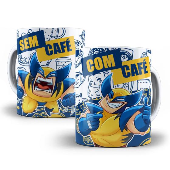 Imagem de Caneca Wolverine X-Men Com Café Sem Café Personalizada
