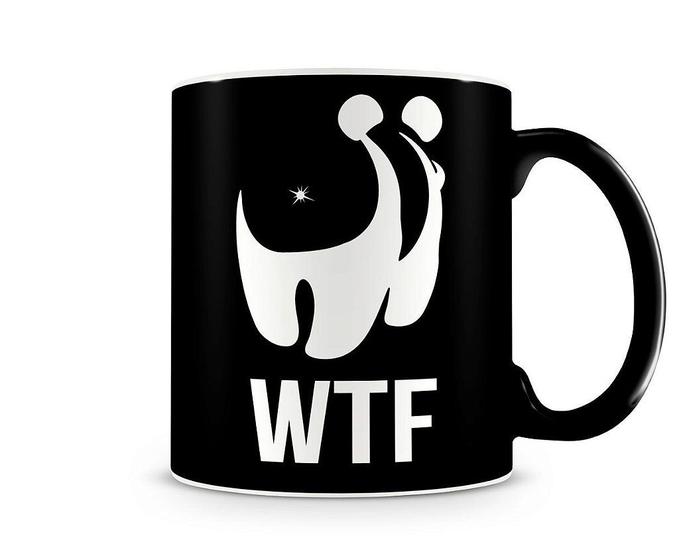 Imagem de Caneca WTF GEEK What The F - 350ML Black