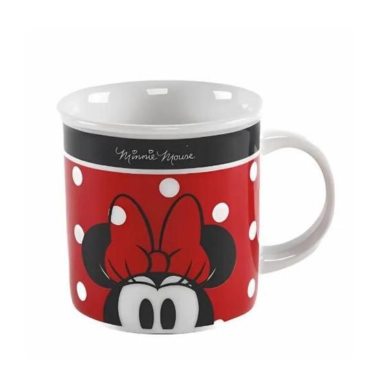 Imagem de Caneca xícara copo de porcelana retro roupa da minnie 300ml disney original