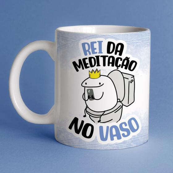 Imagem de Caneca Xícara Dia dos Pais Personalizada Rei Da Meditação No Vaso Divertida- MEGA OFERTA!