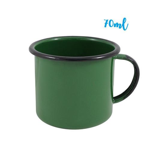 Imagem de Caneca Xícara Esmaltada Ágata 70ml Ewel Café Chá Colorida