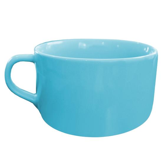 Imagem de Caneca Xícara Jumbo Porcelana 450ml Para Sopa Caldo Cereal