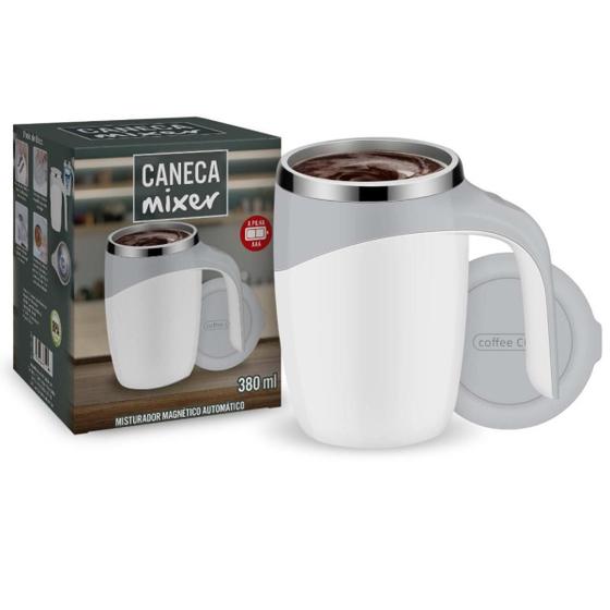 Imagem de Caneca Xicara Misturador Mixer Inox Automática Elétrica