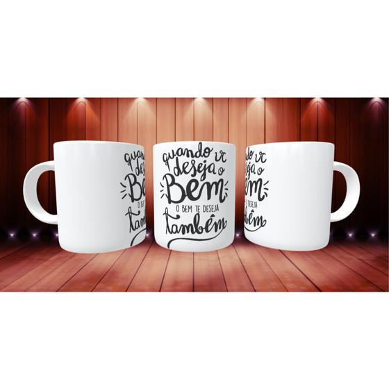 Imagem de Caneca Xícara Personalizada Gratidão Deseja O Bem  Energia Boa Inspiração- MEGA OFERTA!