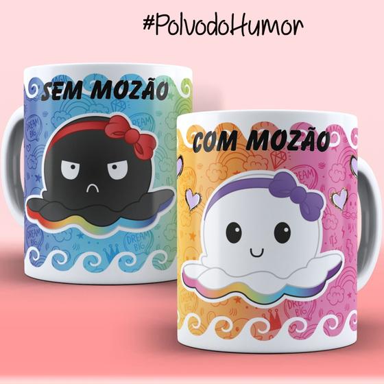 Imagem de Caneca Xícara Personalizada Polvo Humor Dia Dos Namorados Com Mozão Sem Mozão- MEGA OFERTA!