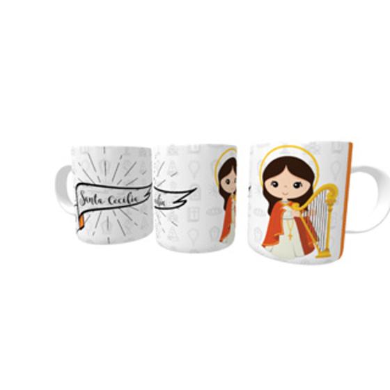 Imagem de Caneca Xícara Santo Santos Católicos Religiosos Santa Cecília Presente Especial - MEGA OFERTA!