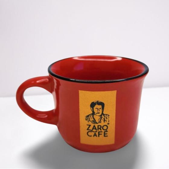 Imagem de Caneca Zaro Café Vermelha com Borda Preta 70ml