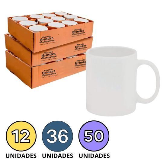 Imagem de Canecas Brancas Porcelana Importada para Sublimação Subliflex Premium AAA - 330ml