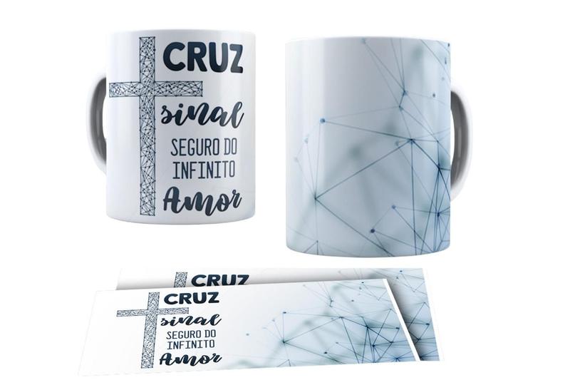 Imagem de Canecas de Porcelana Branca Personalizadas Cristã Ele Vive