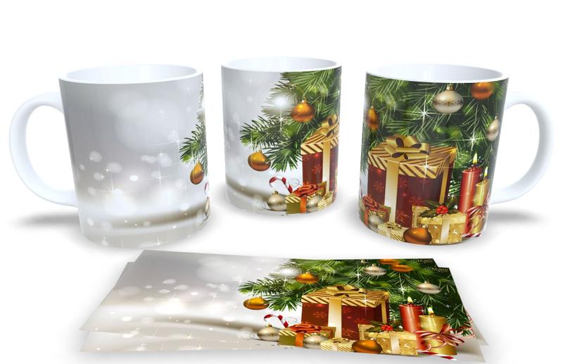 Imagem de Canecas de Porcelana Personalizadas Arvore de Natal