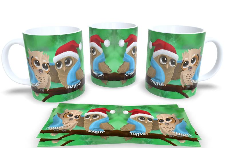 Imagem de Canecas de Porcelana Personalizadas Natal Animal