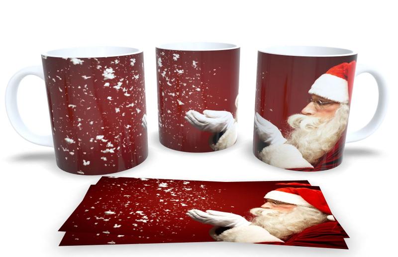 Imagem de Canecas de Porcelana Personalizadas Papai Noel 3