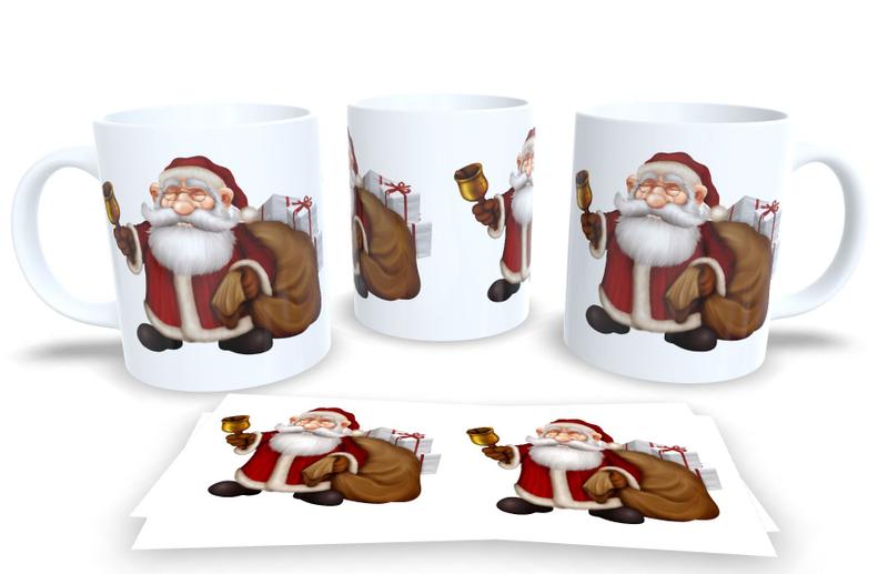 Imagem de Canecas de Porcelana Personalizadas Papai Noel